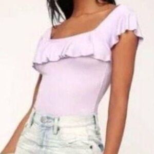 Free People short sleeve top | Lavender